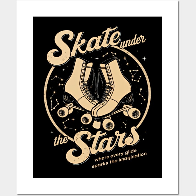 Skate Under the Stars: Where Every Glide Sparks Imagination Wall Art by PopArtyParty